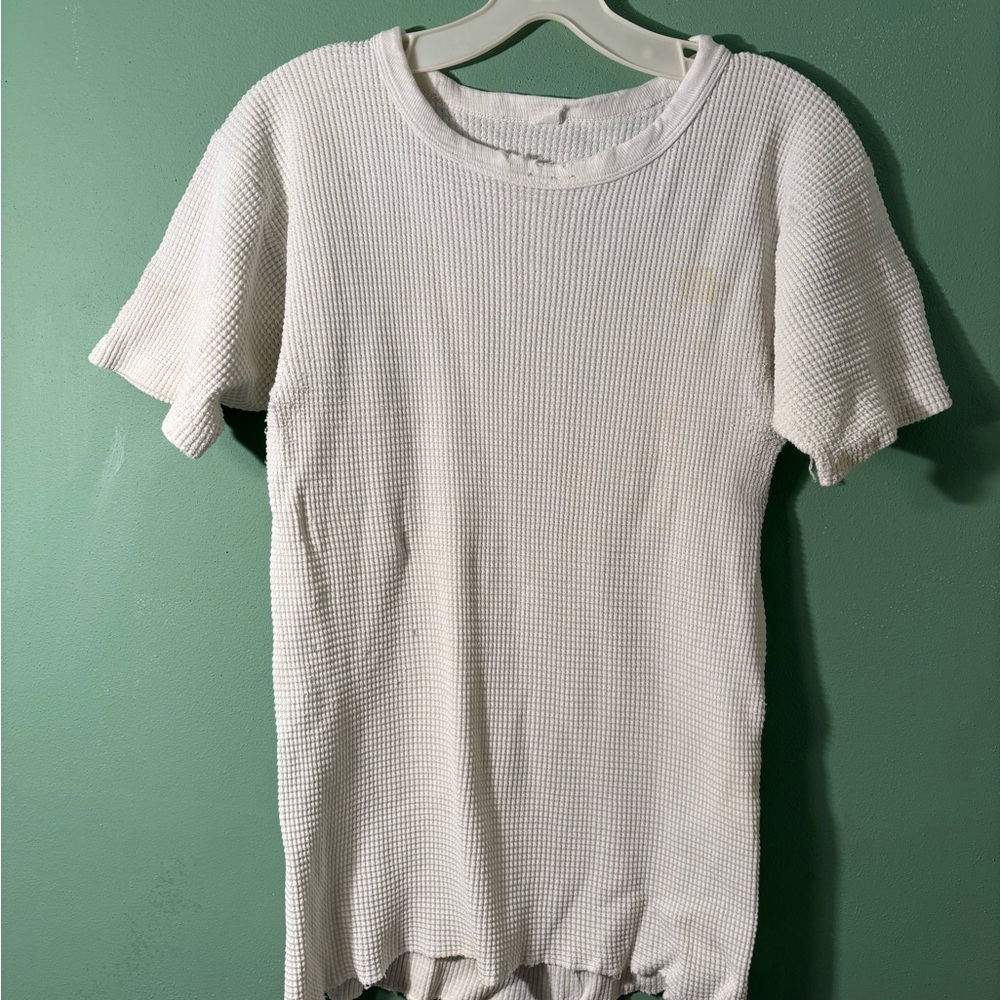 Vintage 1950’s Men’s Waffle Knit White Thermal Shirt